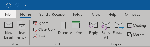 Outlook 365: Click File